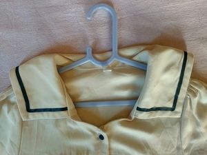 Korean Tops  sailor collar Bust-46cm height-54cm