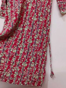 Elegant Floral Print Kurta