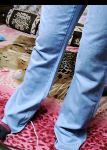 Straight Leg Denim Jeans