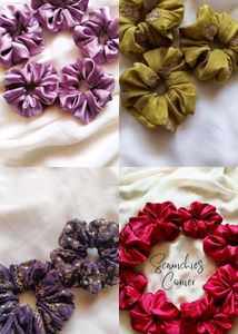 Handmade Scrunchies ( Pack Of - 6 )