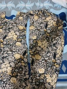 Black Floral Print Salwar Suit Dupatta