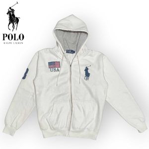 Polo Ralph Lauren White Zip Hoodie