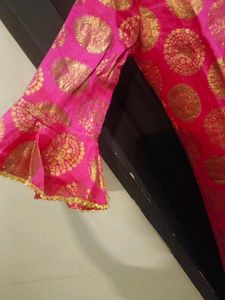 Girls&#39; Pink &amp; Gold Tunic Top