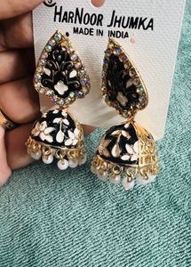 Black Jhumka Earrings