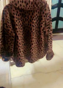 Leopard Print Faux Fur Coat