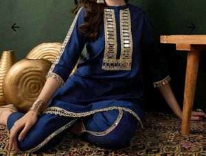 Blue Embroidered Kurta Set