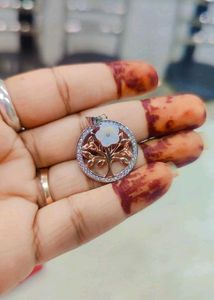 925 Rose Gold Pendant With Hallmark
