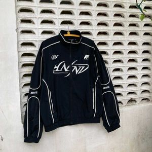 Vintage Inspired Black Track Jacket