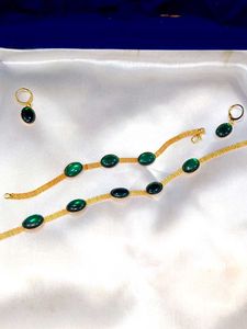 A Green Stone Jewelry Set For Luck &amp; Prosperity.