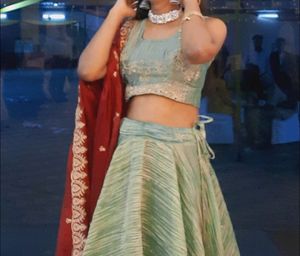 Full Flair Lehenga Choli And Dupatta Maroon
