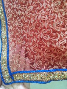 Elegant Red Embroidered Saree
