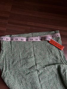 H&amp;M Floral Skirt With A Slit Infront