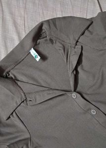 Solid Slit Ribbed Maxi Dress