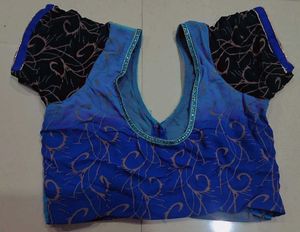 Blue Patterned Saree