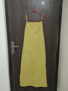 Yellow Spaghetti Strap Maxi Dress