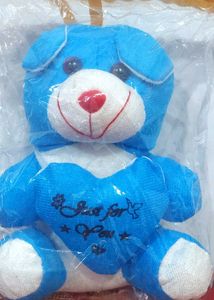 Blue Puppy Plush with Heart