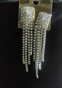 Sparkling Rhinestone Dangle Earrings