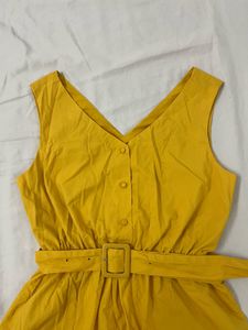 Mustard Yellow Tiered Dress