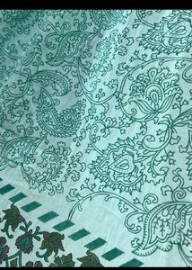 Cotton Sea Green Printed Dupatta