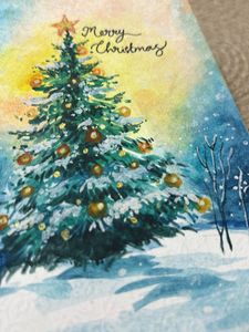 Handpainted Christmas Card