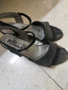 Black Block Heel Sandals