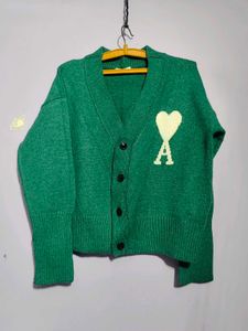 Ami Paris Green Cardigan