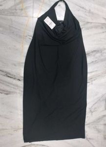 Elegant Black Halter Dress