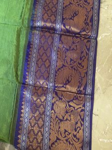 Green Silk Unstitched Cloth Piece - 1.7meter Each