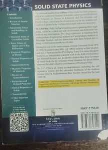 Solid State of Physics By S O Pillai