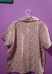 Peach Floral Print Top