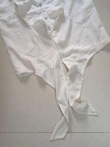 beautiful white tie up top