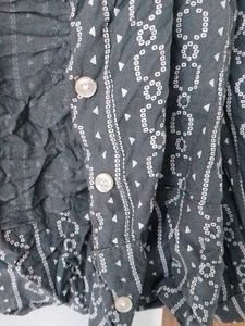 Girls Puffy Sleeves Crop Top