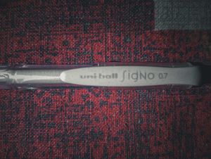 Uni Pin 0.03 Fineliner &amp; Uniball White Gel Pen