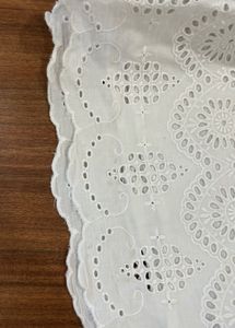 White Eyelet Skirt And Top Combo