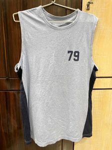 Sleeveless Grey Tank Top