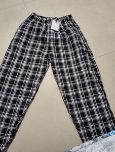 Trendy Plaid Wide Leg Pants