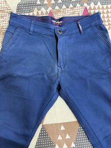 Blue pure cotton Trouser