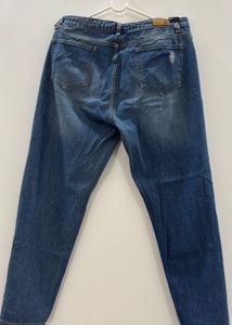Blue Distressed Mom Jeans