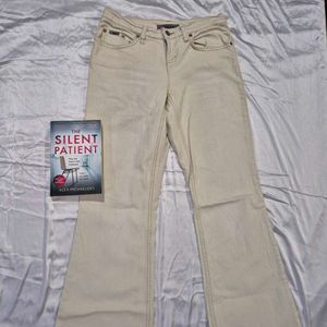 Bootcut Denim Beige Vintage Y2k