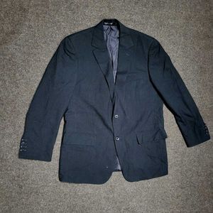 Men's Black Two-Button Blazer