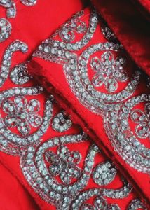Red Embellished Saree