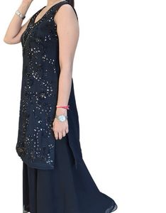 Elegant Black Embellished Dress