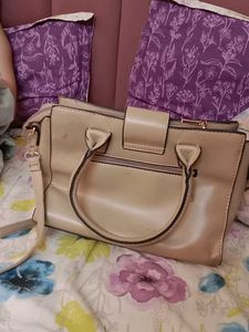 Leopard Print Satchel Handbag Cum Shoulder Bag