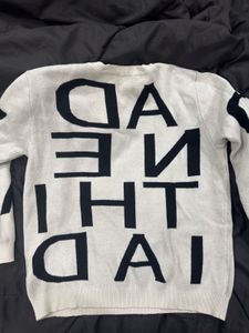 Graphic Print Crew Neck Sweater