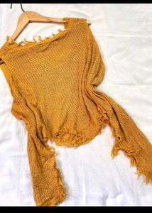 🎁Buy1 Get1 Free Mustard Distress Top A