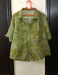 Floral Button-Down Top