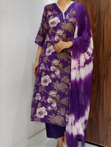 New Suit set In Purple Shade