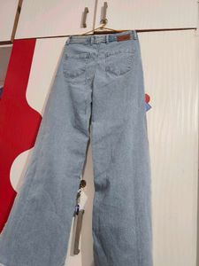 Here &amp;Now Wide Leg Open Jeans