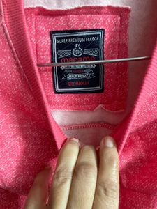 Pink Cut Out Shoulder Sweater