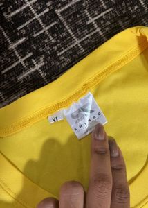 Yellow Man/women Oversized T Shirt